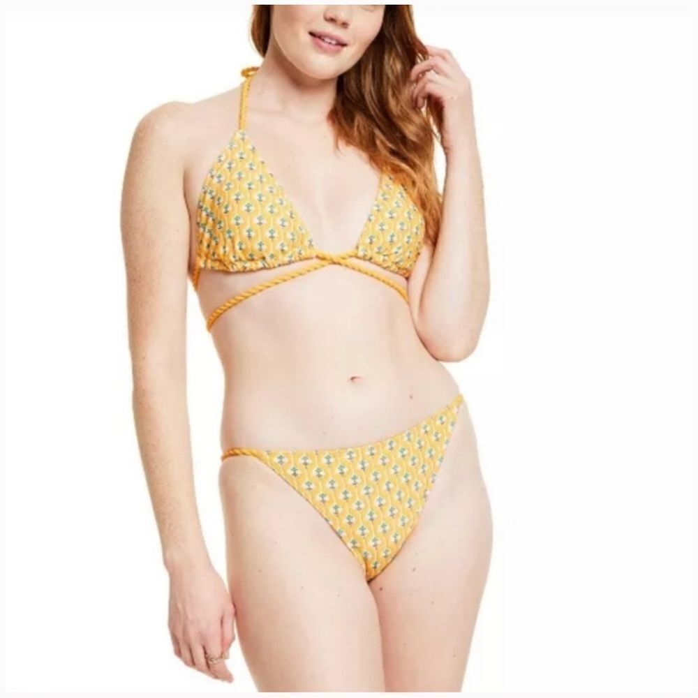 Rhode Dainty Lotus Bikini Set NWT Women's Swim Top Size M NWT